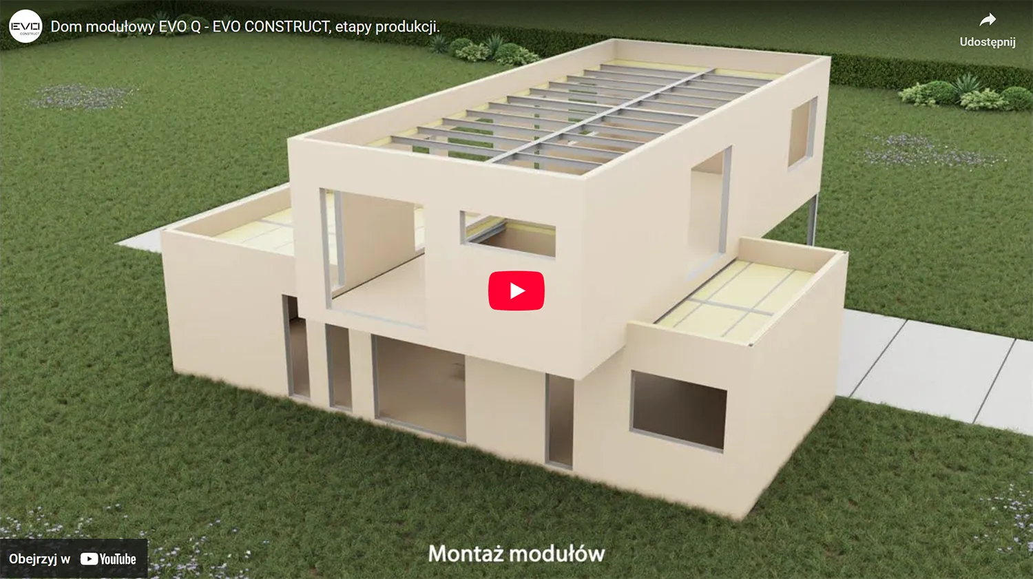 Miniatura filmu na yt - Etapy produkcji Dom EVO Q